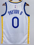 22-23 WARRIORS PAYTON II #0 White Top Quality Hot Pressing NBA Jersey (V领)
