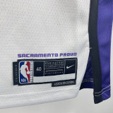 23-24 Kings MONK #0 White Top Quality Hot Pressing NBA Jersey