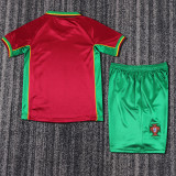 1998 Portugal Home Kids Retro Soccer Jersey