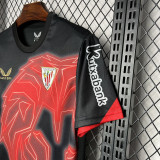 24-25 Bilbao Black Red Training Shirts