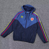 24-25 Colombia Blue&Black Windbreaker (High Quality)球员