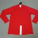 2007-2008 Man Utd home Red long sleeve Retro soccer jersey (长袖)(带胸前决赛字)