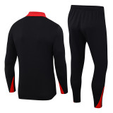 24-25 LIV Black Half Pull Tracksuit (红领半拉链)