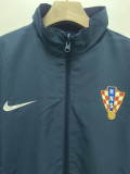24-25 Croatia Lake blue & Blue Double Sided Windbreaker (双面风衣)