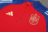 24-25 Spain Red Kids Half Pull Tracksuit (童装)(半拉链)
