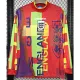 1996 England Goalkeeper Retro Long Sleeve Soccer Jersey (长袖)