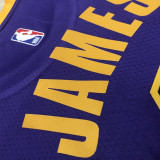 22-23 LAKERS JAMES #6 Purple Top Quality Hot Pressing NBA Jersey (Trapeze Edition)