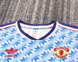 1990-1992 Man Utd Away Kids Retro Soccer Jersey