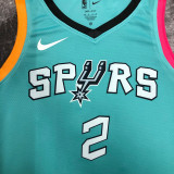 22-23 Sa Spurs LEONARD #2 Green City Edition Top Quality Hot Pressing NBA Jersey