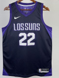 2017-18 SUNS AYTON #22 Royal Blue City Edition Top Quality Hot Pressing NBA Jersey