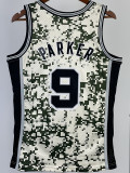 2013-14 SA Spurs PARKER #9 Green CamouflageTop Quality Hot Pressing NBA Jersey (迷彩）