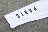 24-25 PSG White Half Pull Tracksuit (半拉链)(粉色领)