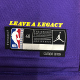 22-23 LAKERS JAMES #6 Purple Top Quality Hot Pressing NBA Jersey (Trapeze Edition)