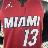 22-23 HEAT ADEBAYO #13 Red Top Quality Hot Pressing NBA Jersey (Trapeze Edition) 飞人版
