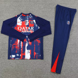 24-25 PSG Royal blue Half Pull Tracksuit (半拉链)(印花)