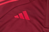 24-25 Bayern Deep Red Kids Half Pull Tracksuit (童装)(半拉链)