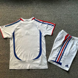 2006 France Away Kids Retro Soccer Jersey