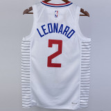 22-23 Clippers LEONARD #2 White Top Quality Hot Pressing NBA Jersey