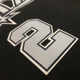 22-23 SA Spurs LEONARD #2 Black Top Quality Hot Pressing NBA Jersey (Trapeze Edition)