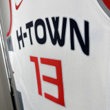 2019-20 ROCKETS HARDEN #13 White City Edition Top Quality Hot Pressing NBA Jersey