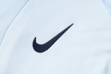 24-25 France Light blue Hoodie Half Pull Tracksuit #F589半拉连帽