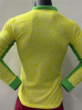 24-25 Brazil Home Long Sleeve Player Version Soccer Jersey (长袖球员)
