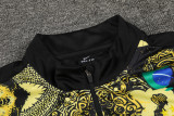 24-25 Brazil Yellow black Kids Half Pull Special Edition (童装)(半拉链)