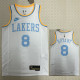 22-23 LAKERS BRYANT #8 White Top Quality Hot Pressing NBA Jersey (Retro Logo)