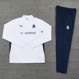 24-25 Marseille White Half Pull Tracksuit (半拉链)