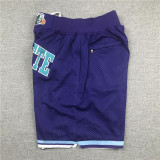 HORNETS Blue City Edition Top Quality NBA Pocket Pants #黄蜂队