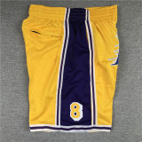 Bryant Yellow City Edition Top Quality NBA Pocket Pants *科比