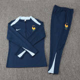 24-25 France Royal blue Half Pull Tracksuit (半拉链)