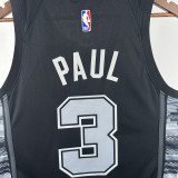 22-23 SA Spurs PAUL #3 Black Top Quality Hot Pressing NBA Jersey (Trapeze Edition) 飞人版
