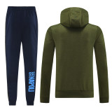 24-25 Napoli Army green Hoodie Jacket Tracksuit #01