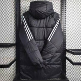 23-24 Sao Paulo FC Black Hooded Cotton Coat White Edge (白色边) 棉衣