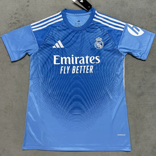 25-26 RMA Blue GoalKeeper Fans Soccer Jersey