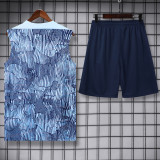 24-25 PSG Light blue Tank top and shorts suit