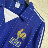 1980-1982 France Home Long Sleeve Retro Soccer Jersey (长袖)