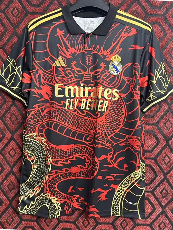 24-25 RMA Red Black Special Edition Training Shirts *黑红龙纹