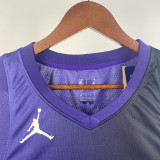 23-24 Kings SABONIS #10 Purple Top Quality Hot Pressing NBA Jersey (Trapeze Edition)飞人版