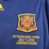 2010 Spain Away Royal Blue Retro Soccer Jersey(带胸前决赛字)