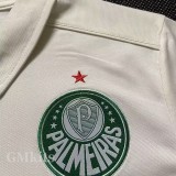 25-26 Palmeiras White Polo Short Sleeve