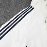 24-25 Flamengo White Hooded Windbreaker Fabric Cotton Coat #G204(黄标)