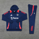 24-25 Man Utd Royal blue Hoodie Tracksuit (卫衣套装)