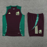 24-25 Mexico Maroon Tank top and shorts suit