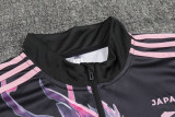 2024 Japan Black Half Pull Tracksuit (半拉链)(匹印)