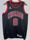 22-23 BULLS LAVINE #8 Black Top Quality Hot Pressing NBA Jersey (Trapeze Edition) 飞人版