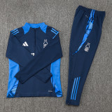24-25 Nottingham Forest Royal blue Kids Half Pull Tracksuit (童装)(半拉链)