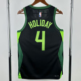 24-25 CELTICS HOLIDAY #4 Black City Edition Top Quality Hot Pressing NBA Jersey
