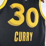 23-24 WARRIORS CURRY #30 Black City Edition Top Quality Hot Pressing NBA Jersey (V领)